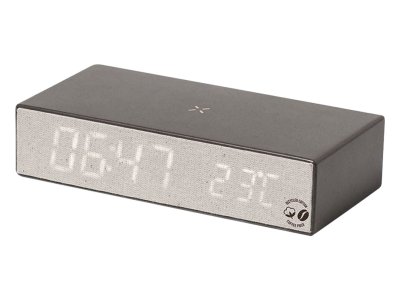 MITTO Digitalni stoni LCD sat sa bežičnim punjenjem, 15W